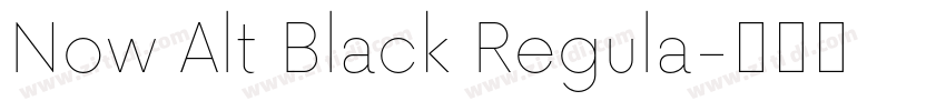 Now Alt Black Regula字体转换